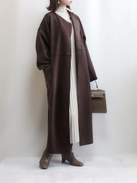 「MILOS（ミロス）のアイテム」を使った、haushinkaさん（レディース・157cm）の冬コーディネート