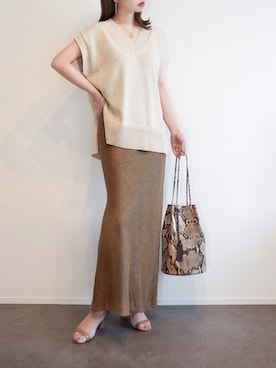 「MK MICHEL KLEIN（エムケーミッシェルクラン）のアイテム」を使った、haushinkaさん（レディース・157cm）の夏コーディネート