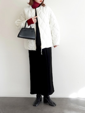 「OPAQUE.CLIP」｜「アイテム（その他アウター）」を使った、haushinkaさん（レディース・157cm）の冬コーディネート