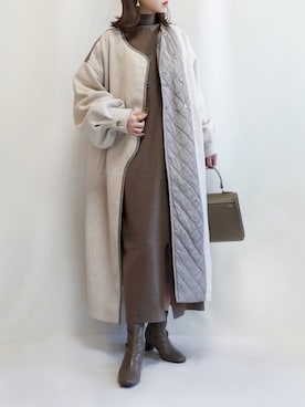 「MILOS（ミロス）のアイテム」を使った、haushinkaさん（レディース・157cm）の冬コーディネート