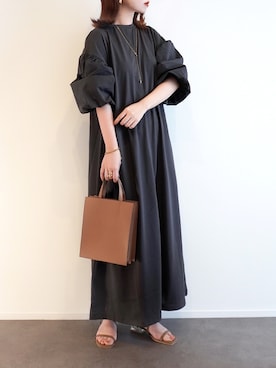 「CENE（セネ）の【CENE】セネ/ ビッククロスリング（リング）」を使った、haushinkaさん（レディース・157cm）の夏コーディネート