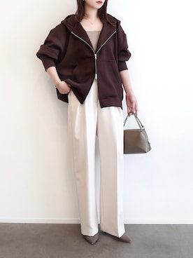 「アイテム（パーカー）」を使った、haushinkaさん（レディース・157cm）の秋コーディネート