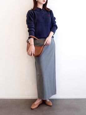 「アイテム（イヤリング）」を使った、haushinkaさん（レディース・157cm）の秋コーディネート