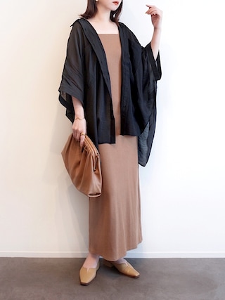 「reca（レカ）のドルマンシアーシャツ（シャツ/ブラウス）」を使った、haushinkaさん（レディース・157cm）の夏コーディネート