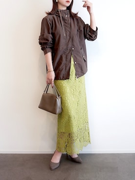 「アイテム（イヤリング）」を使った、haushinkaさん（レディース・157cm）の秋コーディネート