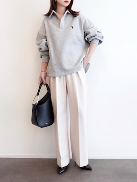 「アイテム（スウェット）」を使った、haushinkaさん（レディース・157cm）の秋コーディネート