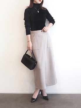 「アイテム（リング）」を使った、haushinkaさん（レディース・157cm）の冬コーディネート