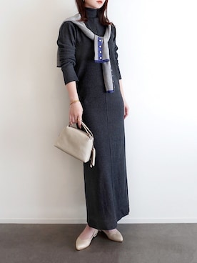 「アイテム（バングル/リストバンド）」を使った、haushinkaさん（レディース・157cm）の冬コーディネート