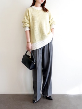 「アイテム（バングル/リストバンド）」を使った、haushinkaさん（レディース・157cm）の冬コーディネート