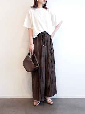 「アイテム（バングル/リストバンド）」を使った、haushinkaさん（レディース・157cm）の夏コーディネート
