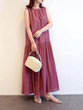 「GeeRA（ジーラ）のアイテム（ワンピース/ドレス）」を使った、haushinkaさん（レディース・157cm）の夏コーディネート