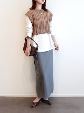 「アイテム（パンプス）」を使った、haushinkaさん（レディース・157cm）の秋コーディネート