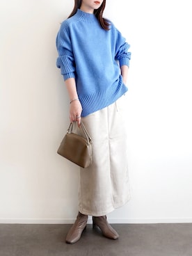 「アイテム（バングル/リストバンド）」を使った、haushinkaさん（レディース・157cm）の冬コーディネート