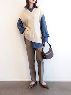 「アイテム（パンプス）」を使った、haushinkaさん（レディース・157cm）の秋コーディネート