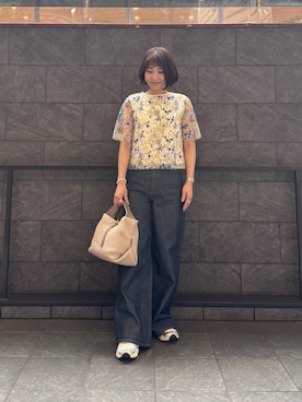 「アイテム（アクセサリー）」を使った、ERIさん（レディース・158cm）の春コーディネート