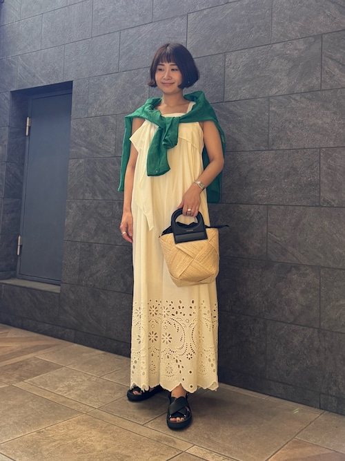 ショルダーバッグ バッグ VIOLAd'ORO レザーハンドルアバカメッシュ