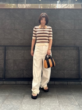 「URBAN RESEARCH ROSSO(アーバンリサーチロッソ)のupper hights THE ROMY(その他パンツ、ホワイト系)」を使った、ERIさん(レディース・158cm)の春コーディネート
