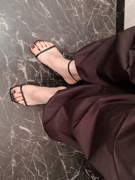 「H&M（エイチ・アンド・エム）のアイテム（サンダル、ブラック系）」を使った、Rさん（レディース・165cm）の夏コーディネート