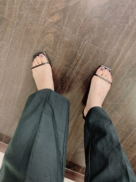 「H&M（エイチ・アンド・エム）のアイテム（サンダル、ブラック系）」を使った、Rさん（レディース・165cm）の夏コーディネート