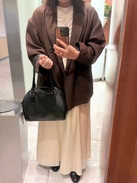 「アイテム（セットアップ）」を使った、ハルカさん（レディース・158cm）の秋コーディネート
