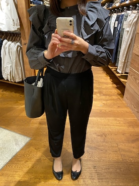 「Te chichi CLASSIC（テチチクラシック）のアイテム（シャツ/ブラウス）」を使った、ハルカさん（レディース・158cm）の秋コーディネート