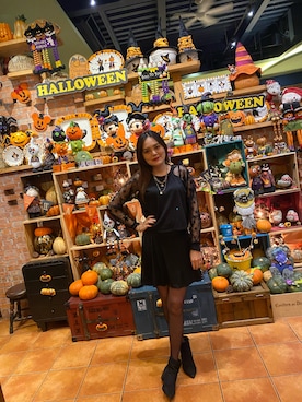 「halloween」｜「アイテム（アクセサリー）」を使った、Biffi Fu  🇹🇼さん（レディース・166cm）の秋コーディネート
