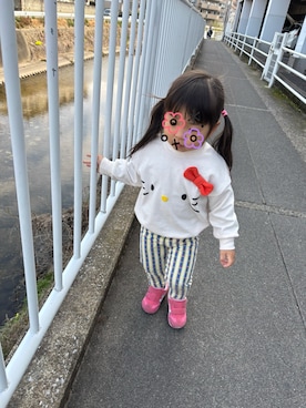 「MARKEY'S（マーキーズ）のアイテム」を使った、MIREI♡さん（キッズ・90cm）の春コーディネート