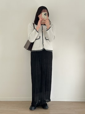 「スカートコーデ」｜「アイテム（ローファー）」を使った、かなさん（レディース・164cm）の秋コーディネート