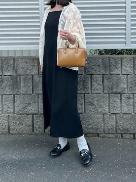 「アイテム（ジャンパースカート）」を使った、かなさん（レディース・164cm）の秋コーディネート