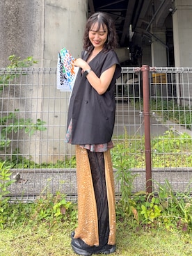 「ECRIRE（エクリール）のアイテム」を使った、なつさん（レディース・167cm）の夏コーディネート