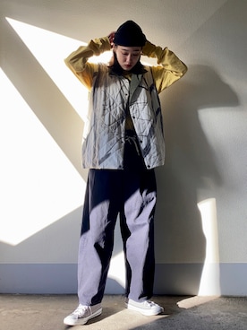 「Uiscel（ユイセル）のアイテム（ジャケット/アウター）」を使った、なつさん（レディース・166cm）の冬コーディネート