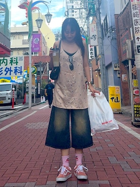 「アイテム（ワンピース/ドレス）」を使った、なつさん（レディース・167cm）の夏コーディネート
