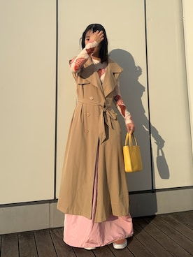 「ECRIRE（エクリール）のアイテム」を使った、なつさん（レディース・167cm）の春コーディネート