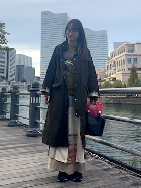 「アイテム（スウェット）」を使った、なつさん（レディース・167cm）の秋コーディネート