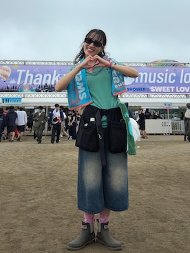 「Barbour（バブアー）のアイテム」を使った、なつさん（レディース・167cm）の夏コーディネート