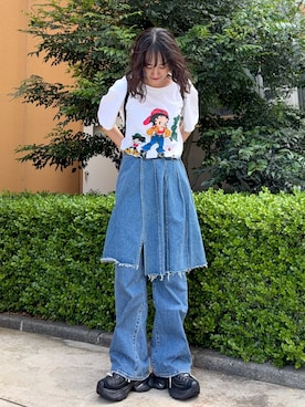 「Levi's（リーバイス）のアイテム（パンツ）」を使った、なつさん（レディース・167cm）の夏コーディネート