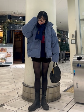 「新星WEARISTAにエントリー」｜「アイテム（ダウンジャケット/コート）」を使った、なつさん（レディース・166cm）の冬コーディネート