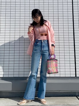 「ごきげんウィーク」｜「アイテム（ハンドバッグ）」を使った、なつさん（レディース・166cm）の春コーディネート
