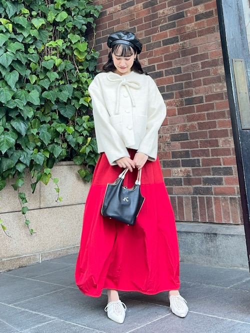 リボンタイ ショートウールコート FQ24W101【Fano Studios】（ノー