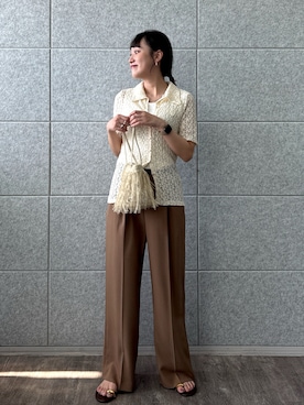 「アイテム（ハンドバッグ）」を使った、なつさん（レディース・167cm）の夏コーディネート