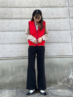 「KENZO」｜「アイテム（パンプス）」を使った、なつさん（レディース・166cm）の秋コーディネート