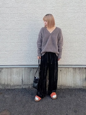 「冬の差し色コーデ」｜tanakaさん（レディース・150cm）の冬コーディネート