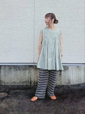 「スタッフコーデ」｜「アイテム（アクセサリー）」を使った、tanakaさん（レディース・150cm）の夏コーディネート