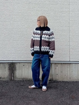 「イチ推しデニムコーデ」｜tanakaさん（レディース・150cm）の冬コーディネート