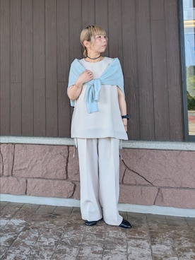 「アイテム（セットアップ）」を使った、tanakaさん（レディース・150cm）の春コーディネート