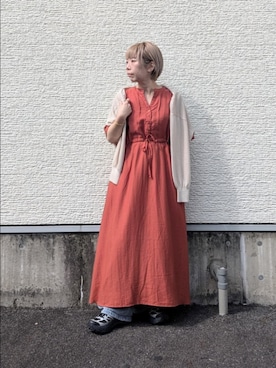 「スタッフコーデ」｜tanakaさん（レディース・150cm）の春コーディネート