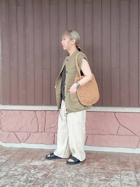 「ジレ」｜tanakaさん（レディース・150cm）の夏コーディネート