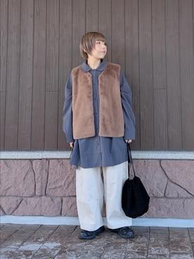 「EKAL（エカル）のアイテム」を使った、tanakaさん（レディース・150cm）の秋コーディネート