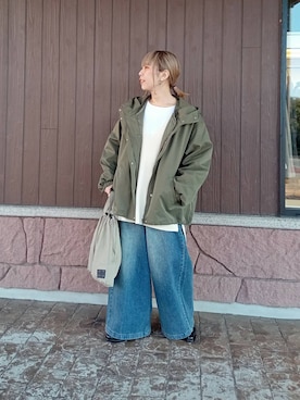 「アイテム（マウンテンパーカー）」を使った、tanakaさん（レディース・150cm）の冬コーディネート