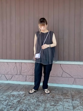 「アイテム（パンツドレス）」を使った、tanakaさん（レディース・150cm）の夏コーディネート